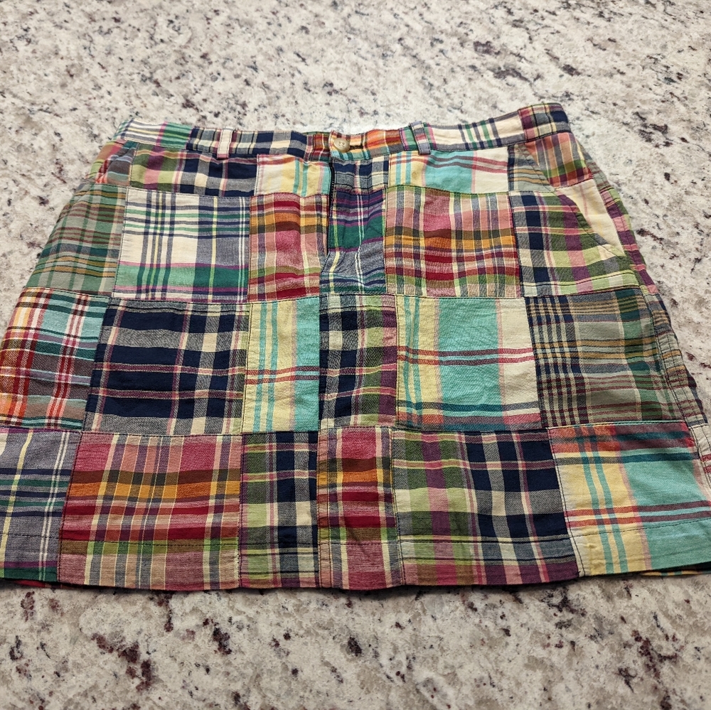 Ralph Lauren Sport Patchwork Madras Skirt Sz 4